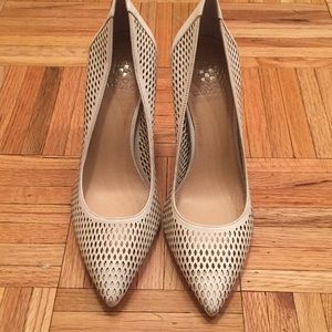 Vince Camino white perforated heels